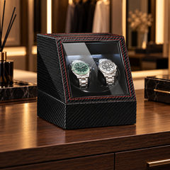 Éclipse 2 montres carbone surpiqûres rouges
