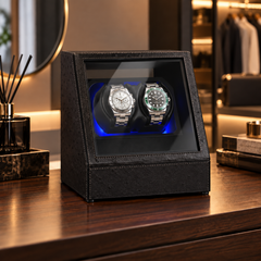 Éclipse 2 montres grain noir