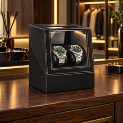 Éclipse 2 montres Noir surpiqué