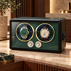 Orbite 2 montres vert émeraude, stries fines