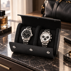 Escale 2 montres noir — ambiance premium