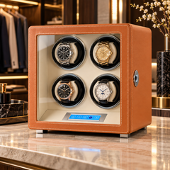 Prestige 4 montres cognac et ivoire