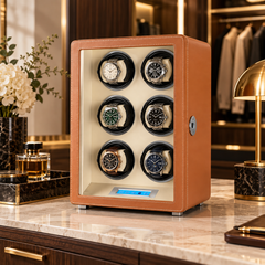 Prestige 9 montres cognac et ivoire