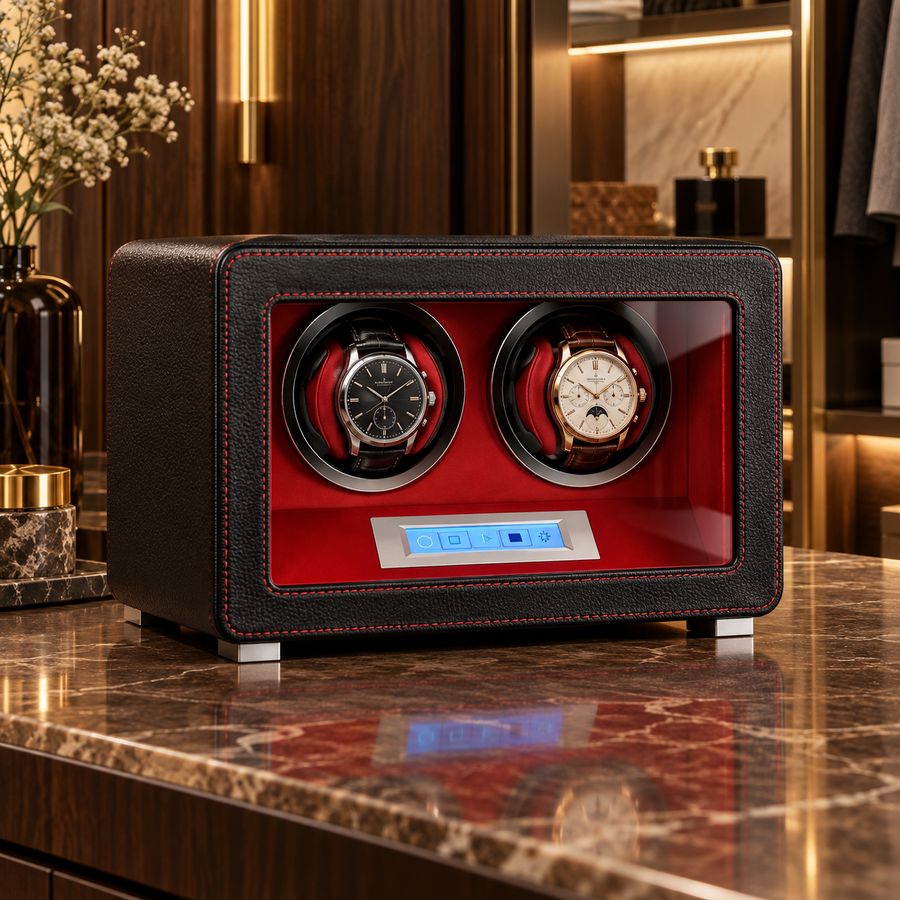 Prestige 2 montres noir et rouge