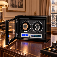 Remontoir Souverain 2 montres — vue ouverte, dessus plat